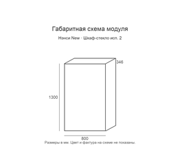 Нэнси Шкаф-стекло исп.2 ЛДСП Миф
