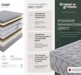 Матрас ЛИДЕР Grey Soft Grassiflex